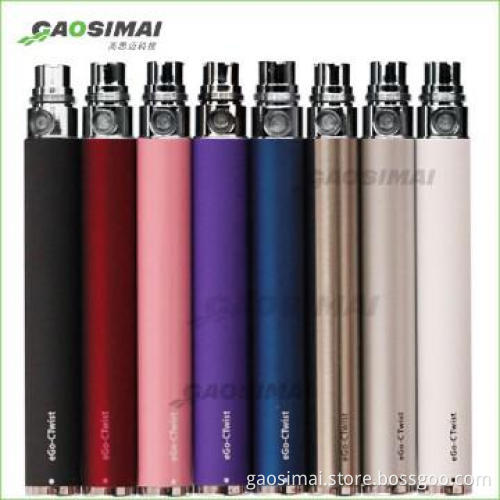 Hot selling eGo C Twist variable voltage battery 3.2v-4.8v